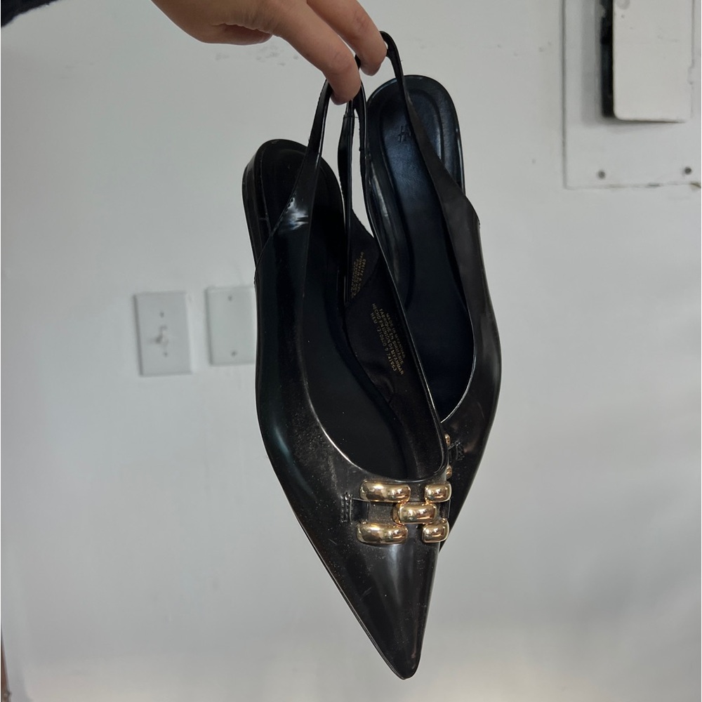 Black slingback flats from H&M